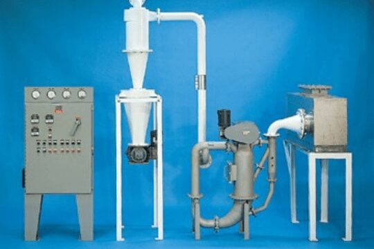 A group of different types of equipment on display.